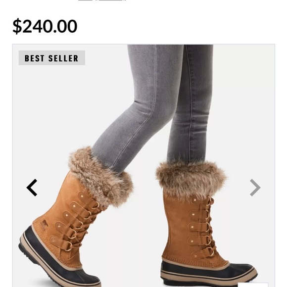 Sorel Joan of Arctic Caramel Black Waterproof Boots size 9.5 NWT - Picture 1 of 12